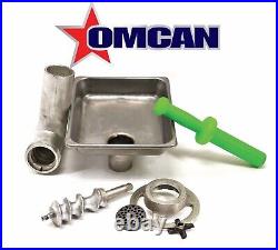 #12 Omcan Complete Commercial Meat Grinder Attachment for Hobart Mixers