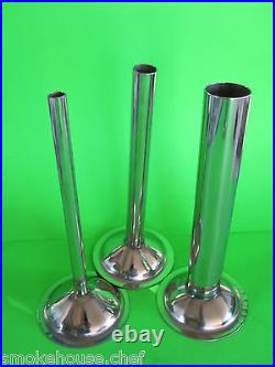 #12 SET Meat Grinder Mincer parts (3) Plates + (3) Sausage Stuffer Tubes 6 pc