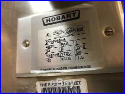 2016 Hobart 4822 Countertop 120 Volt Commercial Meat Sausage Grinder 1.5 HP NSF