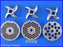 #22 6 pc COMBO Meat Grinding plate knife Northern Tool Guide Series meat grinder