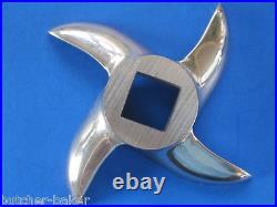 #22 x 1/2 with HUB Meat Grinder Plate & KNIFE for Hobart Weston LEM Cabelas etc