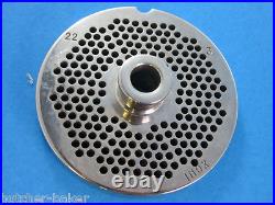 #22 x 1/8 with HUB Meat Grinder Plate & KNIFE for Hobart Weston LEM Cabelas etc