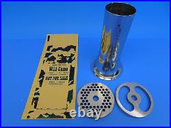 #22 x 2 Meat Grinder Bag Stuffing Tube & Stuffer plate & Burger plate & Bags