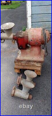 2 Old Commercial Electric Meat Grinders Heavy Duty-Parts Or Restoration Pick Up