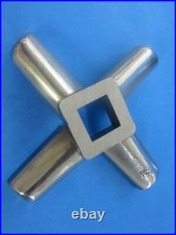 #32 x 1/2 (12 mm) sausage grind holes with HUB Meat Grinder Plate & Heavy KNIFE