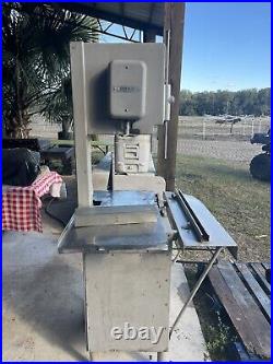 3 Commercial Retail Coolers or Freezers, 1 Large Commercial Meat Saw 1 Grinder