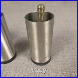 (4) Hobart 4812 4822 Meat Grinder Chopper 4 Stainless Steel Legs Feet OEM NOS