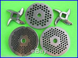 5 pc. SET #12 Meat Grinder Disc Plate and Knife for Hobart PD35 PD70 D330 H600