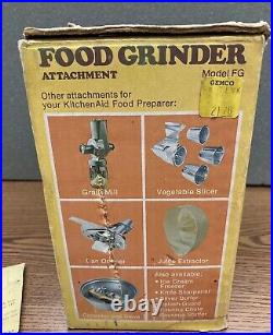 ALL SOLID METAL KitchenAid Hobart FG FOOD GRIDNER Attachment with Box Made in USA