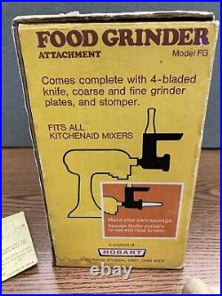 ALL SOLID METAL KitchenAid Hobart FG FOOD GRIDNER Attachment with Box Made in USA