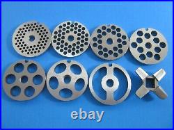 All 7 grind plates & knife for the Vintage Kitchenaid meat grinder