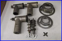 Assorted used meat grinder accessories