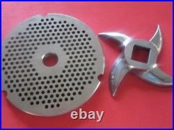 COMBO #32 x 1/8 (3mm) Meat Grinder Plate and KNIFE