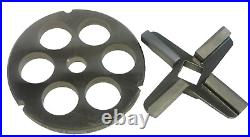 COMBO #32 x 3/4 (20 mm) Meat Grinder Plate and HEAVY DUTY KNIFE Stainless