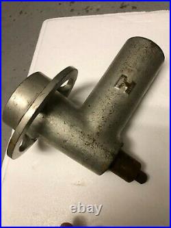 Genuine HOBART #12 Meat Grinder Attachment complete plunger round Stainless Pan