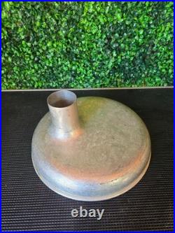 Genuine Hobart 12 Tin Steel Round Feed Pan for Commercial Meat Grinder
