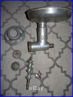 Heavy Duty Hobart Meat Grinder Mixer Attachment Complete Pan Blades A200 20 Used