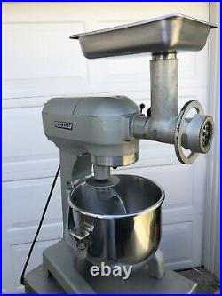 HOBART A200 20 QT MIXER 3 Speed. S. S. Bowl With 4 Attachments & Meat Grinder