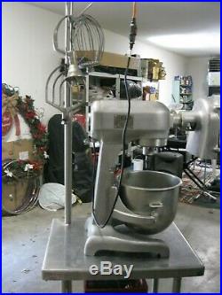 HOBART A-200 COMMERCIAL RESTAURANT MIXER with meat grinder, pelican head, table