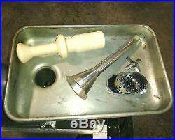HOBART COMMERCIAL KITCHEN MEAT GRINDER MODEL 4312 With ACCESSORIES