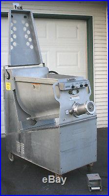 HOBART MG1532 Commercial Butcher Shop Hamburger Meat Grinder Mixer With Foot Pedal