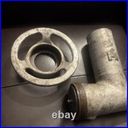 HOBART Size #12 Meat Grinder Attachment crack in handle see pictures