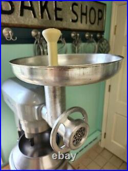 Hobart #12 Meat Grinder / Food Chopper with Round Feed Pan EUC