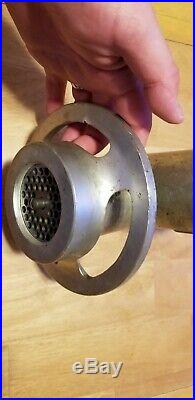 Hobart #12 Meat Grinder Head Cast Iron with Pan & Stomper Fits Hobart #12 Hub
