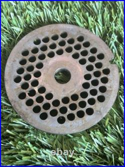 Hobart #12 Meat Grinder Parts? 2 Plates, 2 Knives? 3-16, 1-2 Grinding Plate