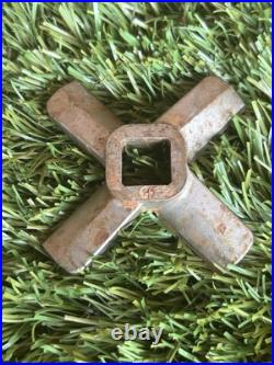 Hobart #12 Meat Grinder Parts? 2 Plates, 2 Knives? 3-16, 1-2 Grinding Plate