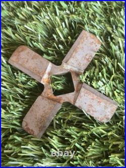 Hobart #12 Meat Grinder Parts? 2 Plates, 2 Knives? 3-16, 1-2 Grinding Plate