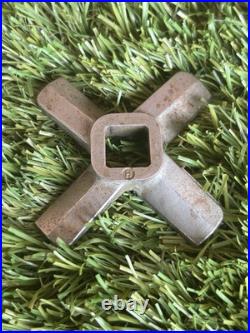 Hobart #12 Meat Grinder Parts? 2 Plates, 2 Knives? 3-16, 1-2 Grinding Plate