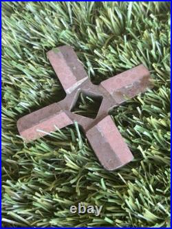 Hobart #12 Meat Grinder Parts? 2 Plates, 2 Knives? 3-16, 1-2 Grinding Plate