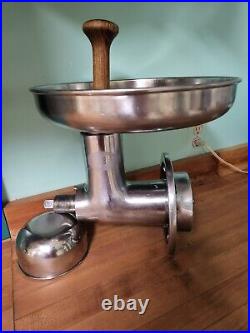 Hobart #22 Meat Grinder / Food Chopper with Round Feed Pan EUC