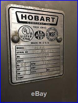 Hobart 4146 5HP Commercial Floor-Mount Meat Grinder