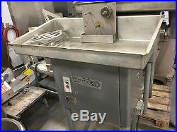 Hobart 4146 Electric 5 HP Meat Grinder with Plate Rack