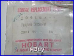 Hobart 4352 Meat Grinder Thumb Screw Part# 109157-3 New Old Stock Vintage Part