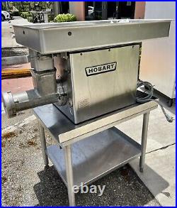 Hobart 4732A Stainless Steel Body Meat Grinder 200 Single Ph. Equipment Stand