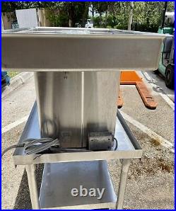 Hobart 4732A Stainless Steel Body Meat Grinder 200 Single Ph. Equipment Stand