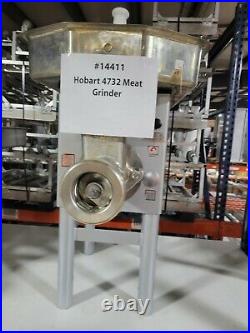 Hobart 4732 Commercial Meat Grinder, #32, 200 V, 3 Phase, 3HP Used
