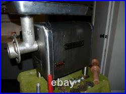 Hobart 4812 Commercial Meat Grinder + Feed Hub Attachment Tray Blades Knife Ohio