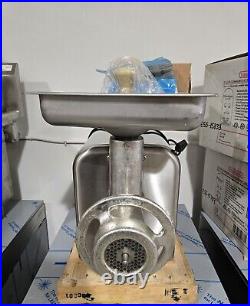Hobart 4822-34 Meat Grinder Chopper 120V with Feed Pan and Knife & Plates