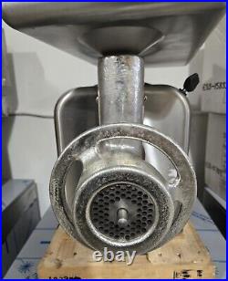 Hobart 4822-34 Meat Grinder Chopper 120V with Feed Pan and Knife & Plates
