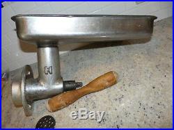 Hobart Brand Meat Grinder Hub Attachment Size #12 Commercial 2 Plates Knife Top