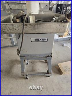 Hobart Commercial Meat Grinder/Chopper on Stand with Auger, Plates & Parts