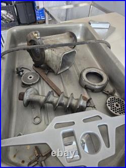 Hobart Commercial Meat Grinder/Chopper on Stand with Auger, Plates & Parts