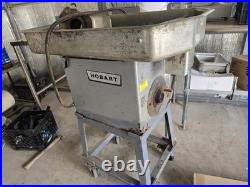 Hobart Commercial Meat Grinder/Chopper on Stand with Auger, Plates & Parts
