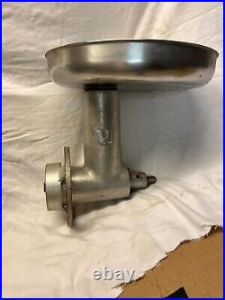 Hobart Compatible Meat Grinder attachment withpan and (2) perforated discs & knife