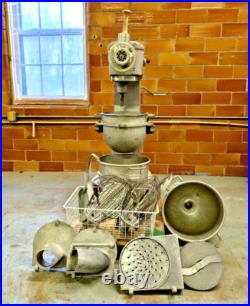 Hobart D-300 Mixer with 3 Bowls Hook 2 Whips 2 Paddles Pelican Head & Meat Grinder