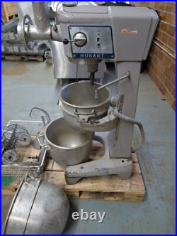 Hobart D-300 Mixer with 3 Bowls Hook 2 Whips 2 Paddles Pelican Head & Meat Grinder